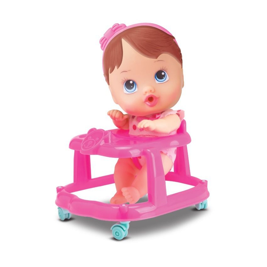 Boneca Bebê Baby Little Dolls Alive Andador Divertoys MC Toys