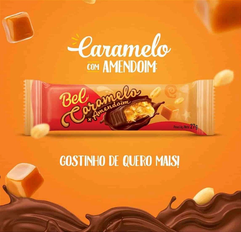 Chocolate Caramelo E Amendoim 18 Unidades De 30g Bel Mercadoce