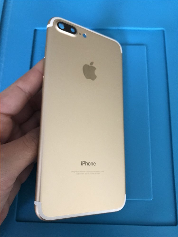 Carcaça Chassi Iphone 7 Plus Dourado Original WORLD GPS