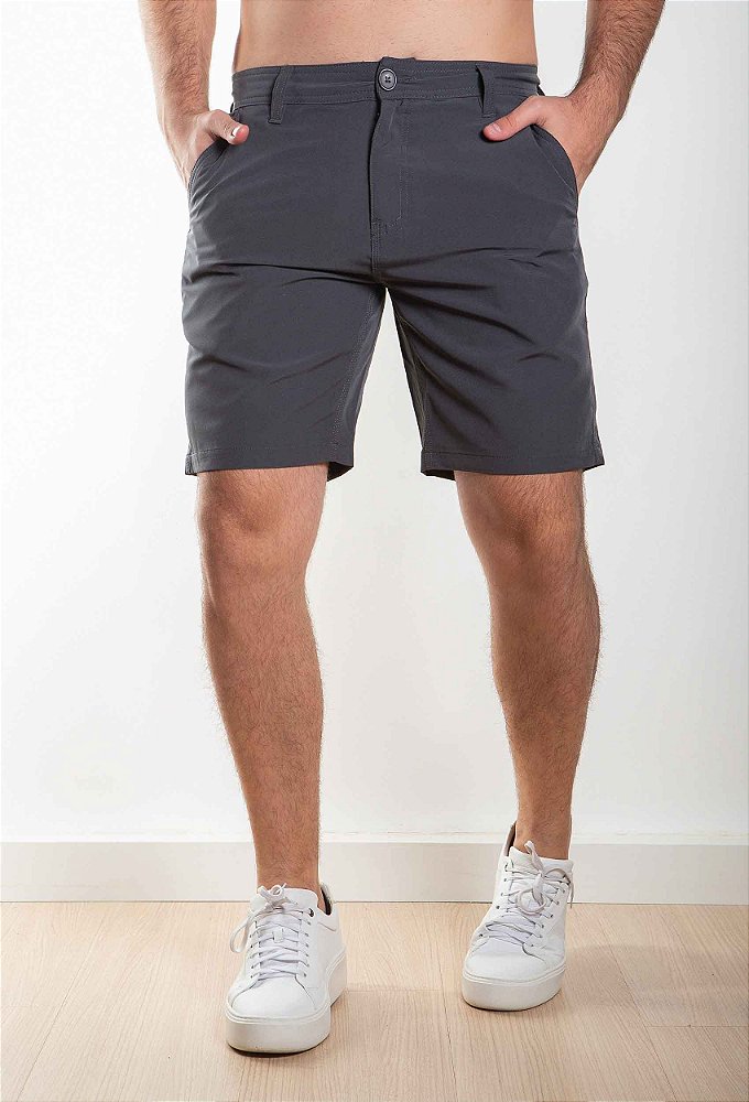 Short Tech Alfaiataria Chumbo Vidic - VIDIC▸® | Loja Online