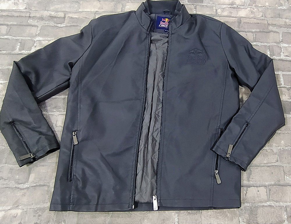 jaqueta red bull couro