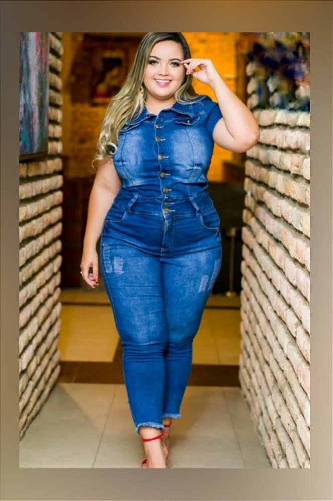 macacão capri jeans