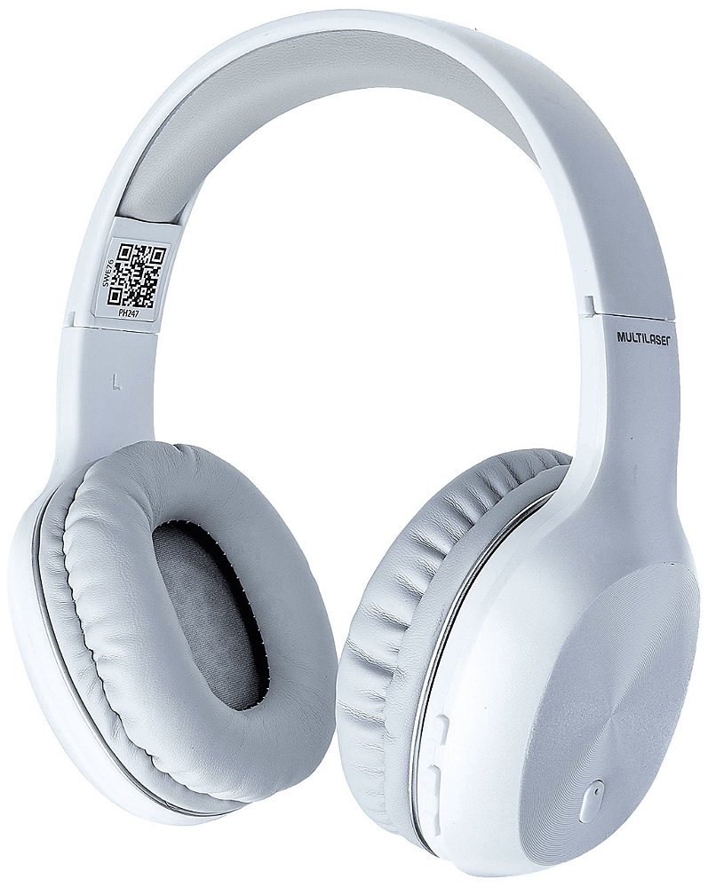 Headphone Multilaser Bluetooth Pop Branco - PH247 - Blue Comercial
