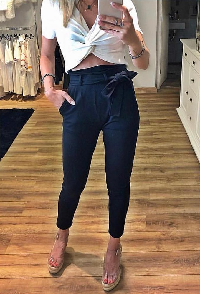 paper bolsa pants work outfit