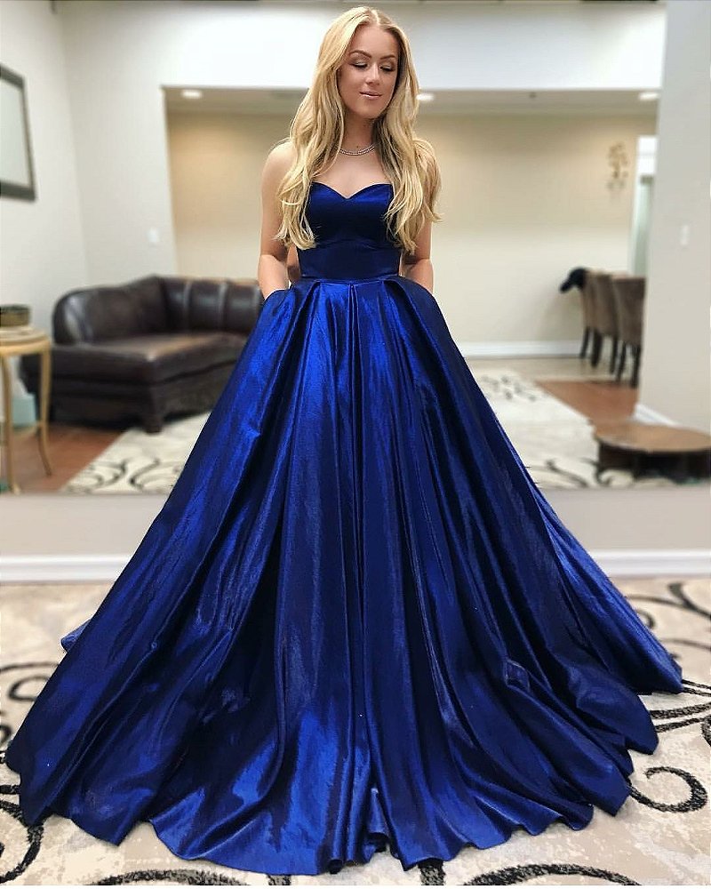 vestido azul royal longo mercado livre barato online