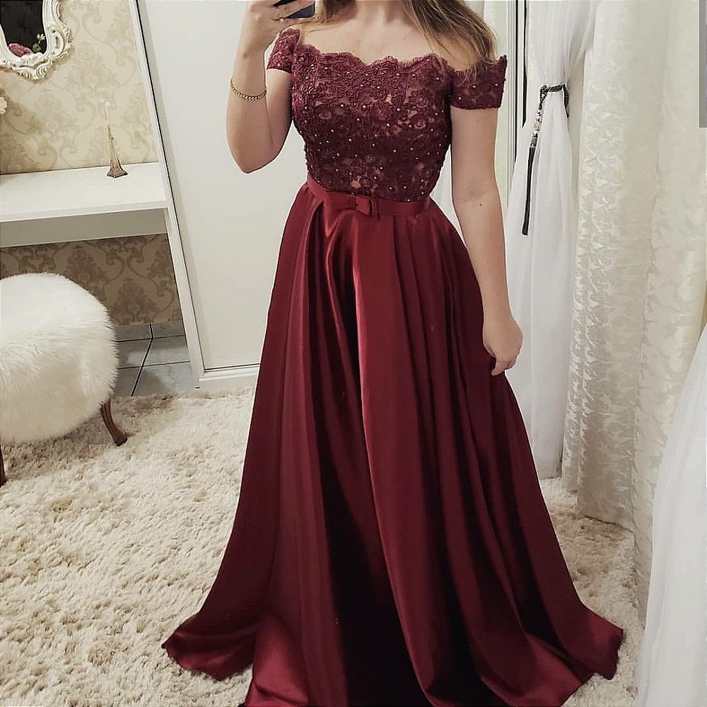 cinto para vestido de festa marsala