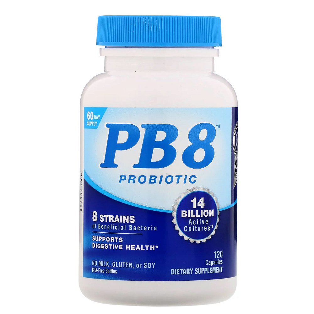 PB8 PROBIÓTICO (120 CÁPSULAS) - NUTRITION NOW | Leo Suplementos - Leo