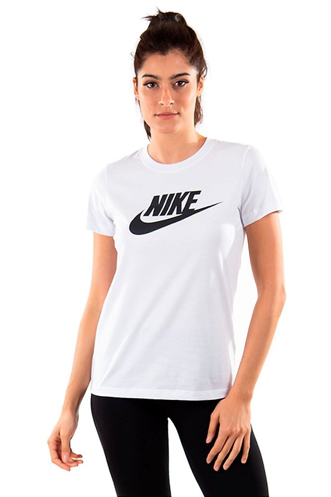Camiseta Feminina Nike Essentials Icon Futura Branca BV6169-100 - Claus  Sports - Loja de Material Esportivo - Tênis, Chuteiras e Acessórios  Esportivos
