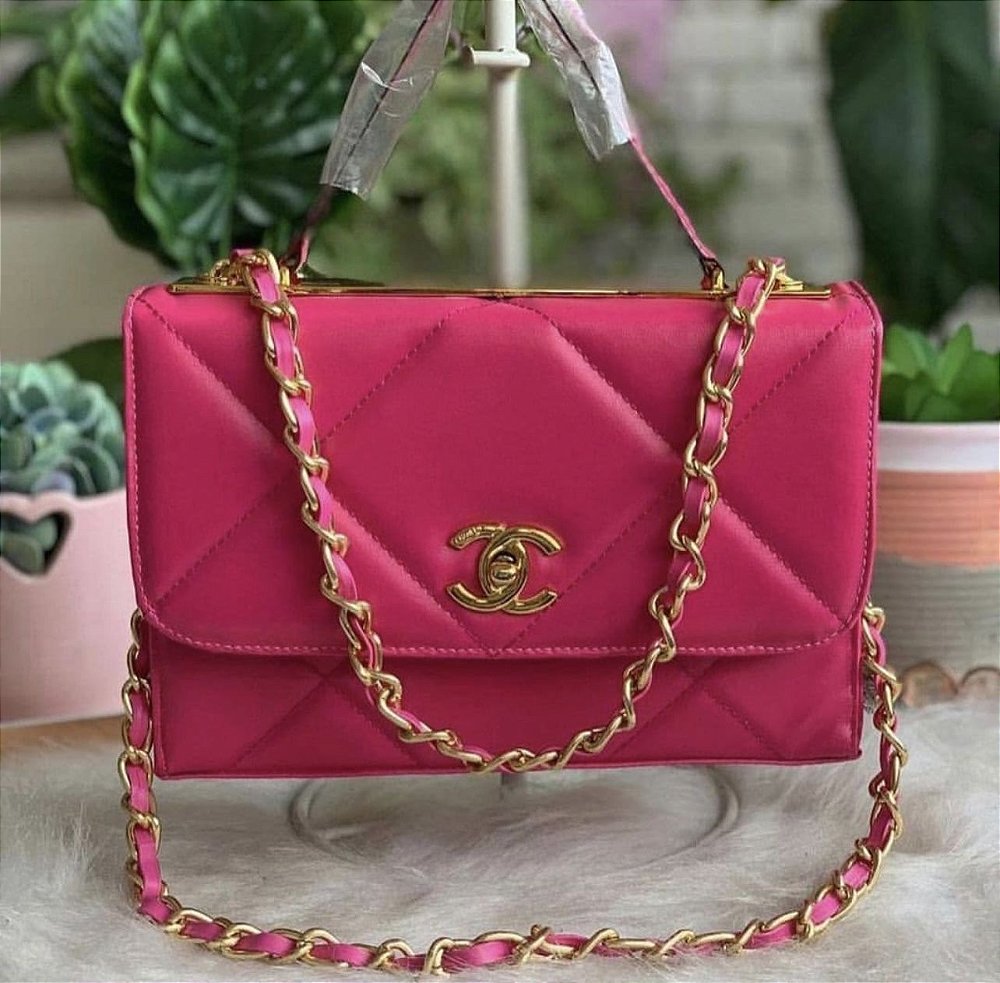 chanel bolsa with handle and chain