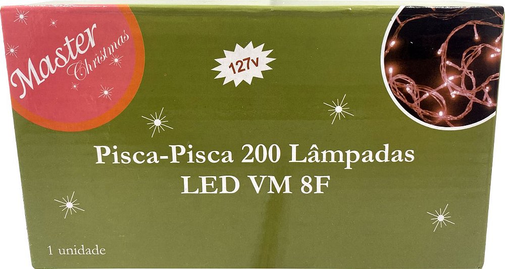 Pisca Pisca 200 Lâmpadas LED Vermelho 8 Funções 16,5m - POINT MIX ACESSORIOS Pisca Pisca 200 Lâmpadas LED Vermelho 8 Funções 16,5m - POINT MIX ACESSORIOS