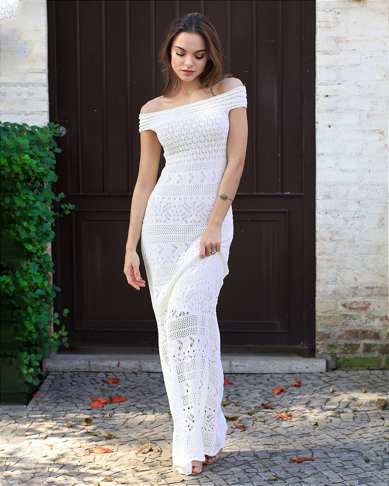 Vestido Tricot Juquehy Branco - Unique Dress - Vestidos para Pré-Wedding,  Gestantes e Ocasionais