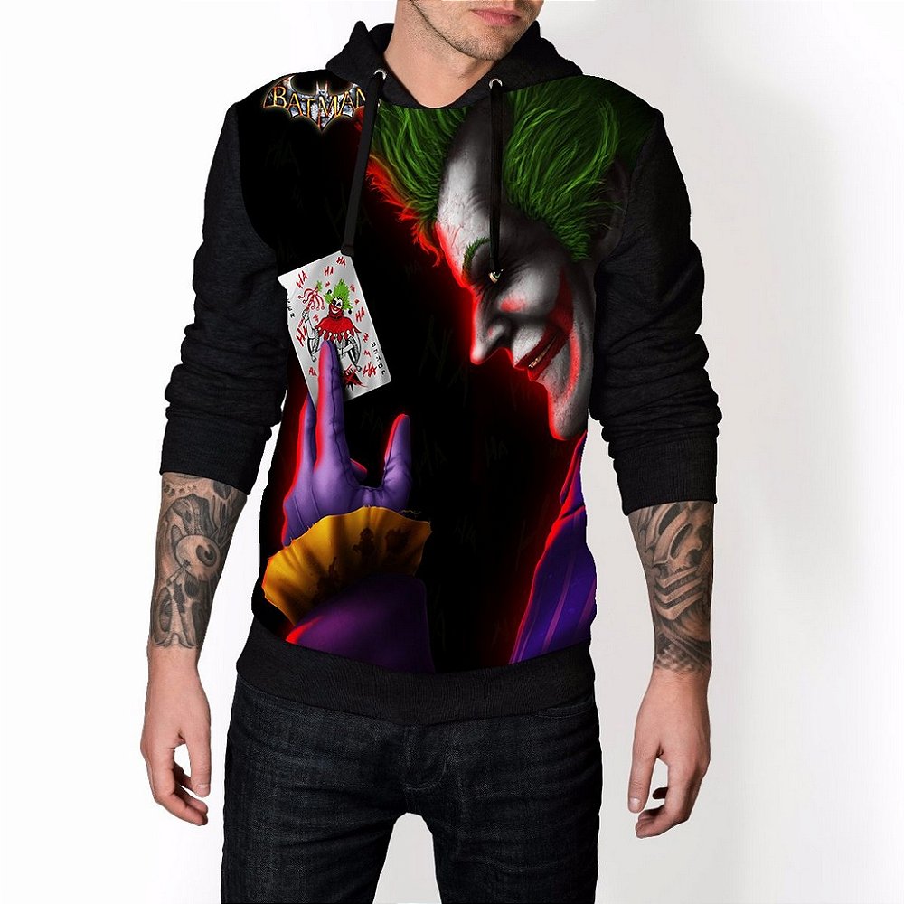 MOLETOM,CASACO,BLUSAO,FRIO,PERSONALIZADO,FULL,PRINT,CORINGA,JOKER - USE BUGADO