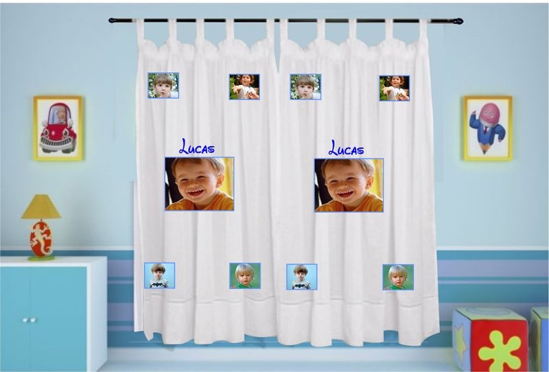 Cortina Infantil Personalizada com foto e nome - Estampa do Seu jeito