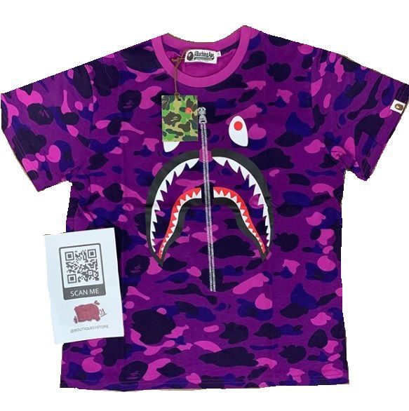 Camiseta Roxa A Bathing Ape Bape Shark - Boutique ZeroUm | Conceito Hype de  A-Z