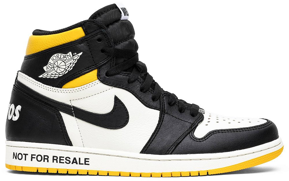 jordan 1 preto e amarelo