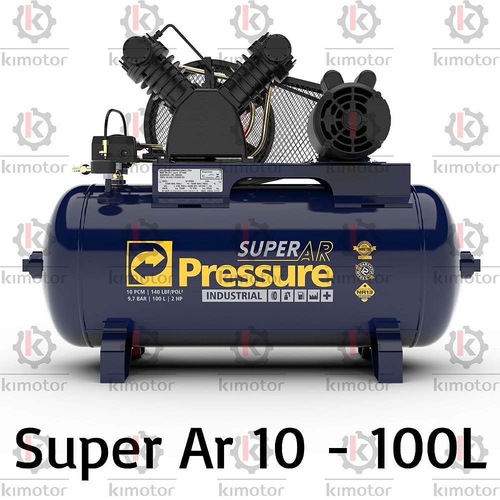 Compressor Pressure Super Ar 10 - 2HP - Kimotor Eletromecânica