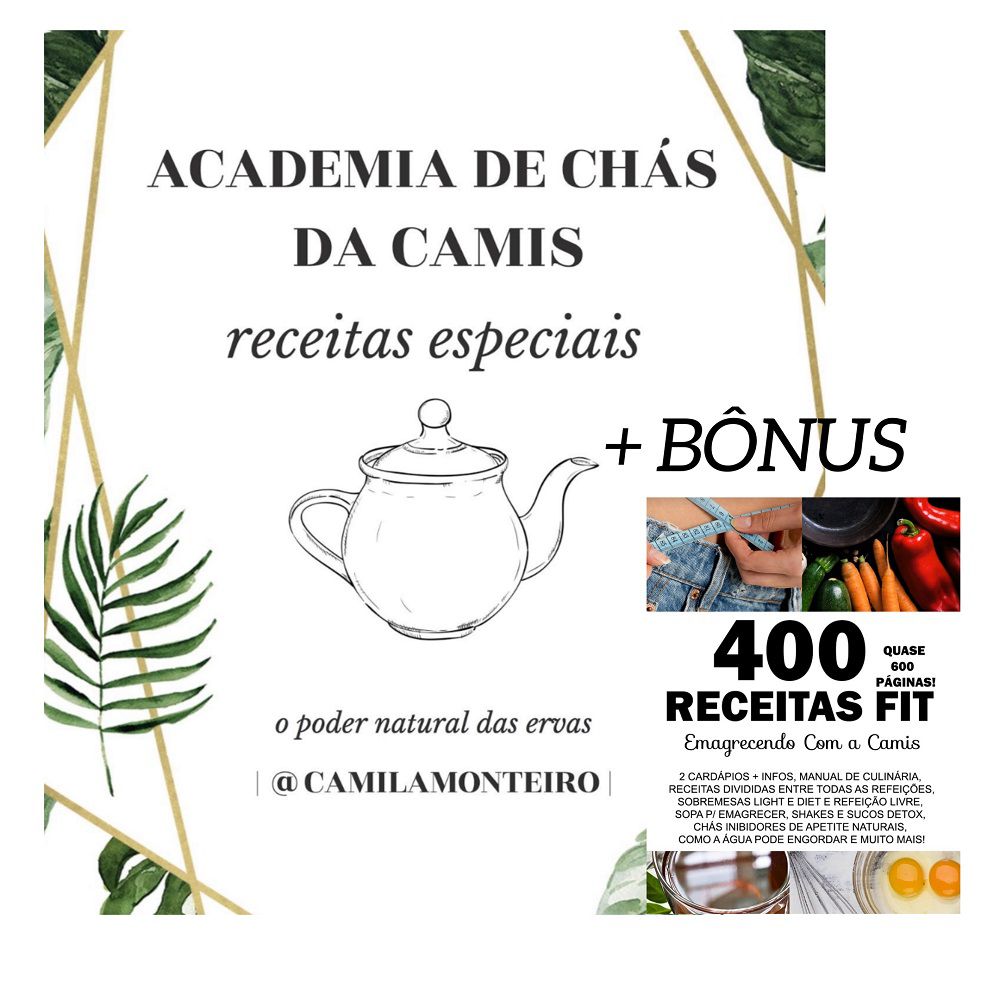 Academia De Chás Receitas + BÔNUS Fitness Emagrecimento - Curso ...