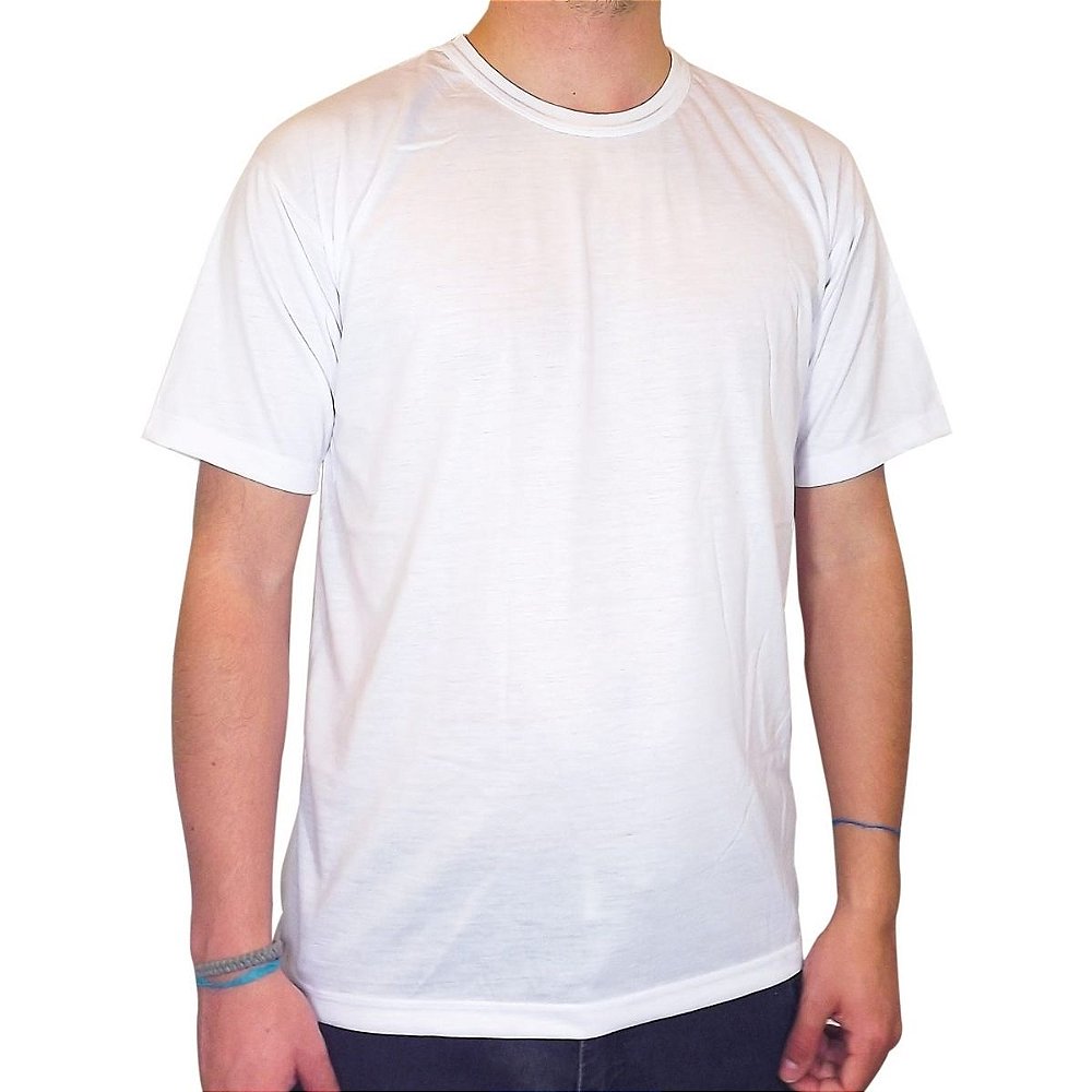 Camiseta Branca de Poliéster para Sublimação Adulto EG - Valejet.com:  Toner, Tinta, Toner Refil e Tinta para Impressora