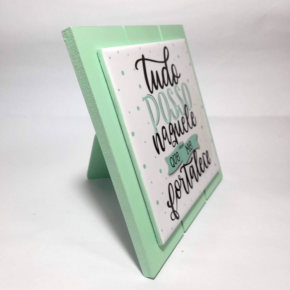 Quadro De Mesa Com Frase Personalizada Yuxie Presentes Criativos Artesanais