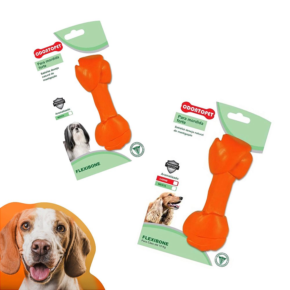 Brinquedo Mordedor Osso Reforçado Flexi Para Cães Com Mordida Forte Odonto  Pet - Amor Pet - Todo Cuidado e Carinho