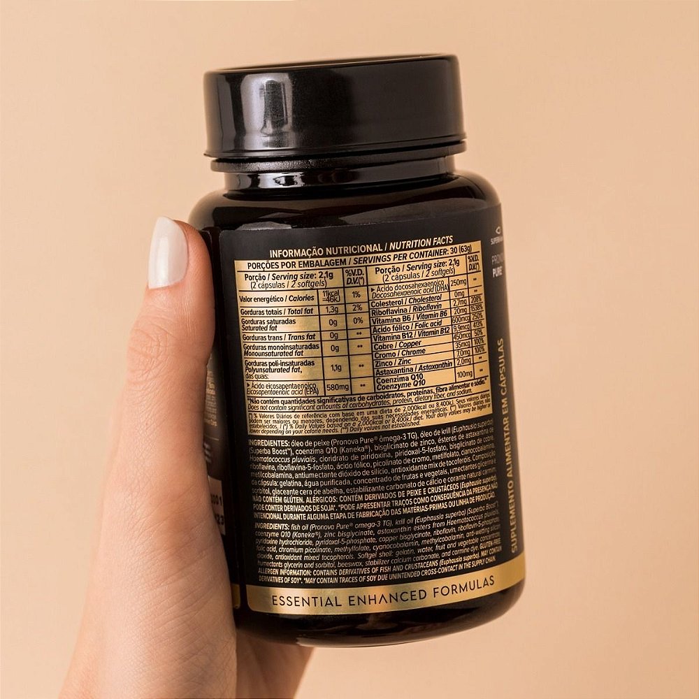 Omega Core (60 Capsulas) Ômega3 + Coq10 Essential Nutrition Fast