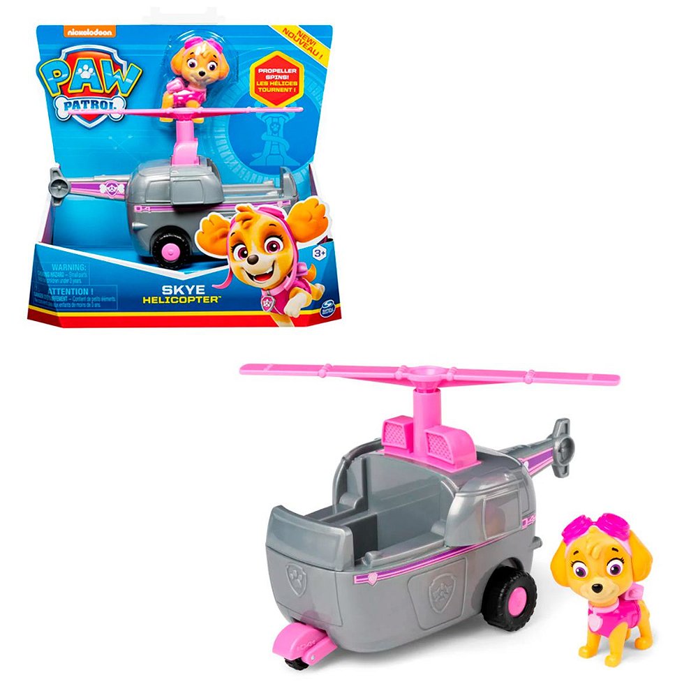 Brinquedo Skye Helicoptero c/ Figura Patrulha Canina - Sunny - Shop Macrozao