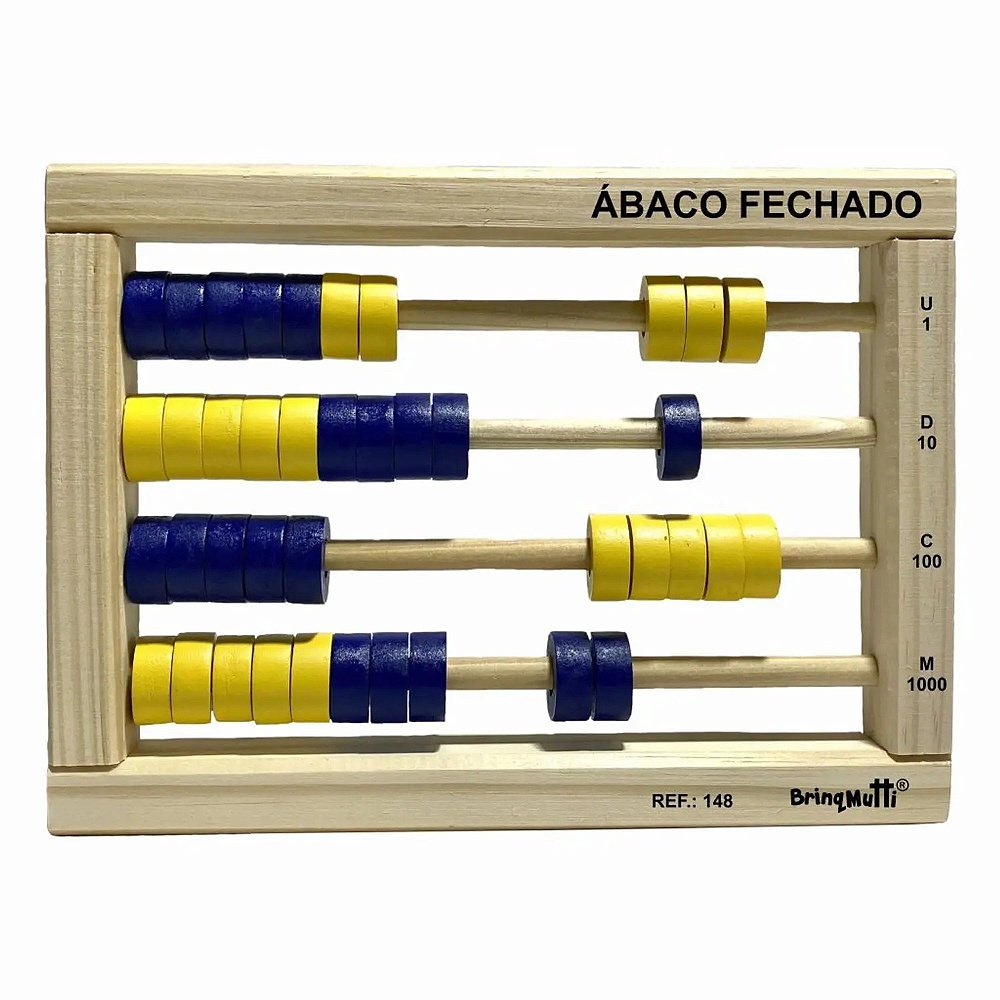 Ábaco Fechado Brinquedo Educativo Brinqmutti Ioiô de Pano