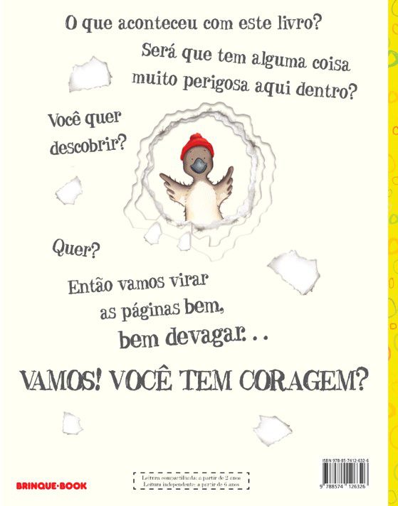 Abra com cuidado! Um livro mordido! - Brinque-Book - Ioiô de Pano