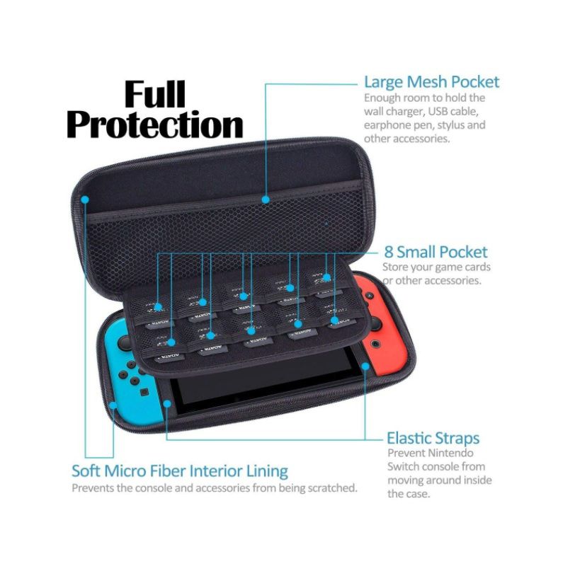 Case Capa Estojo Á Prova De Para Nintendo Switch - Cliqueshop - Os melhores  produtos você só encontra aqui