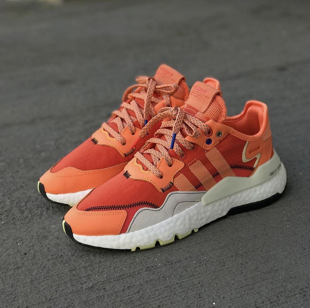 adidas nite jogger preto e laranja