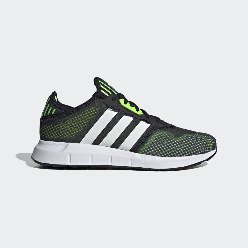 Tenis Adidas Swift Run X Preto com Verde - Lace Sneakers