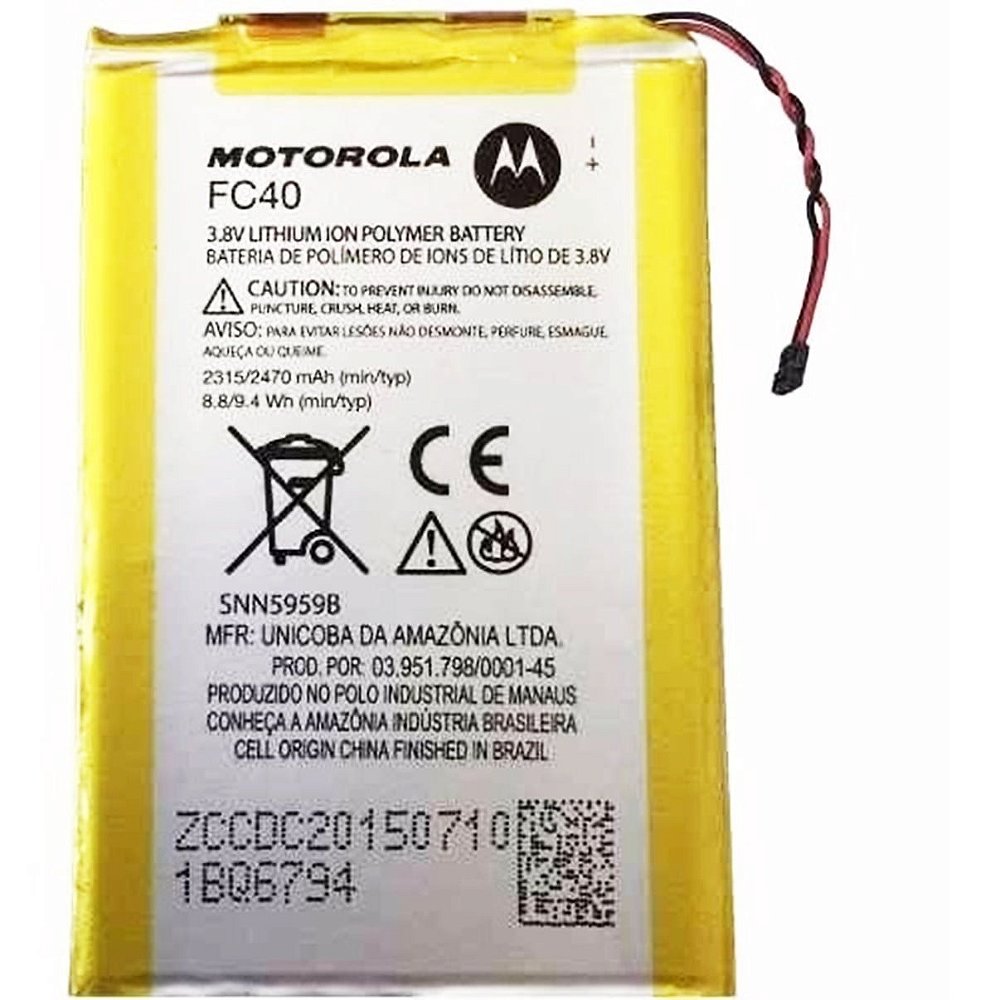 Bateria Motorola Moto G3 XT1543 XT1544 ( FC40 ) - Smarts Parts