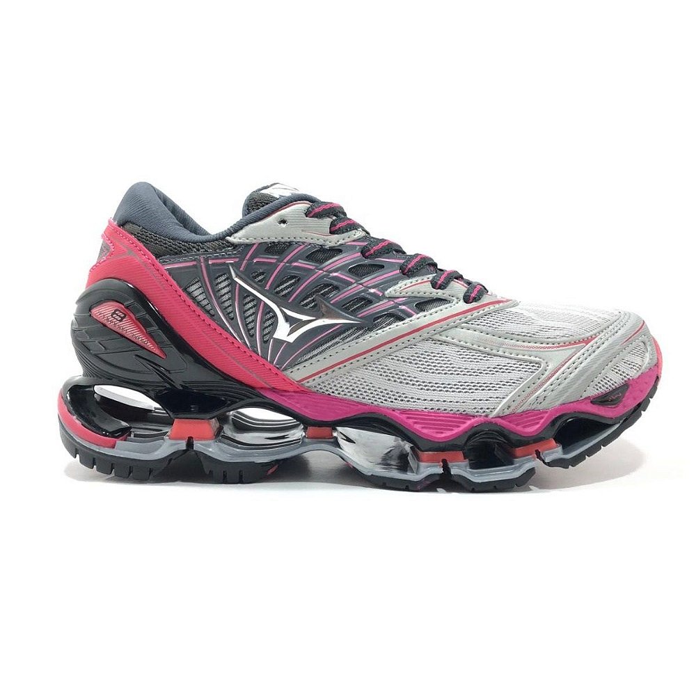 mizuno prophecy 8 feminino preto e rosa