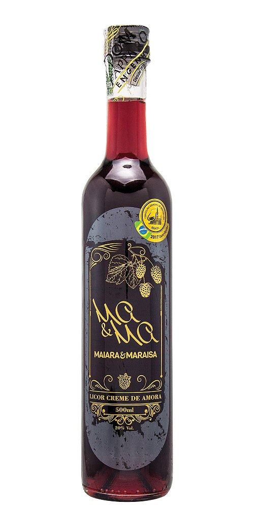 Licor Creme de Amora Maiara e Maraisa 500ml - Ararauna Cachaçaria