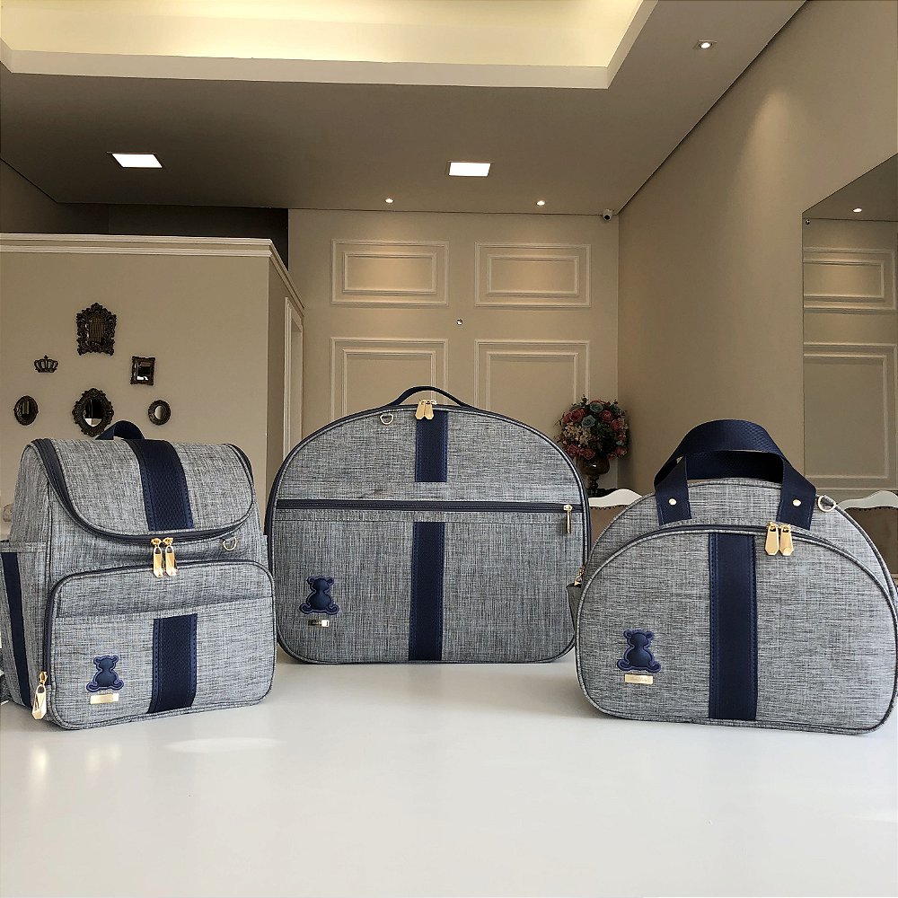 Mala maternidade linho Clearance