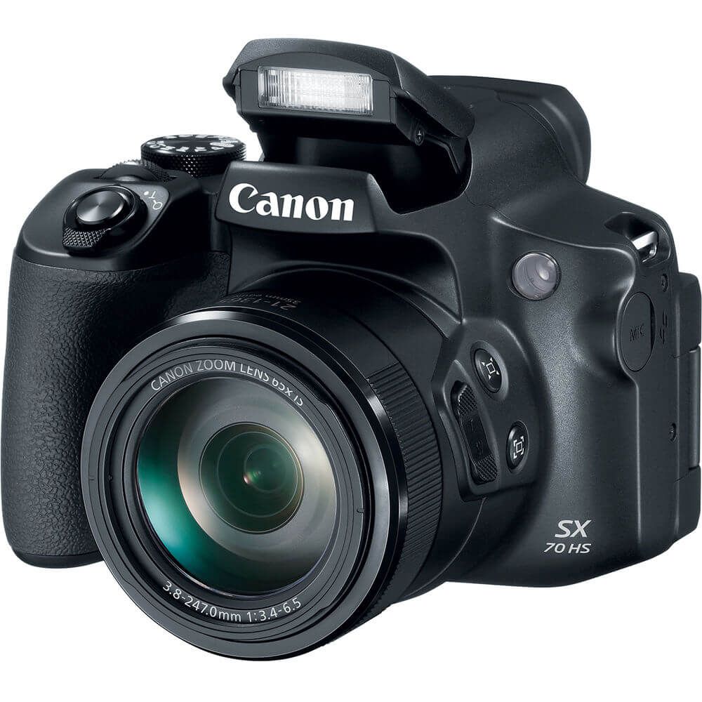 Câmera Canon PowerShot SX70 HS Super Zoom Foto DHM Tripés, Bolsas