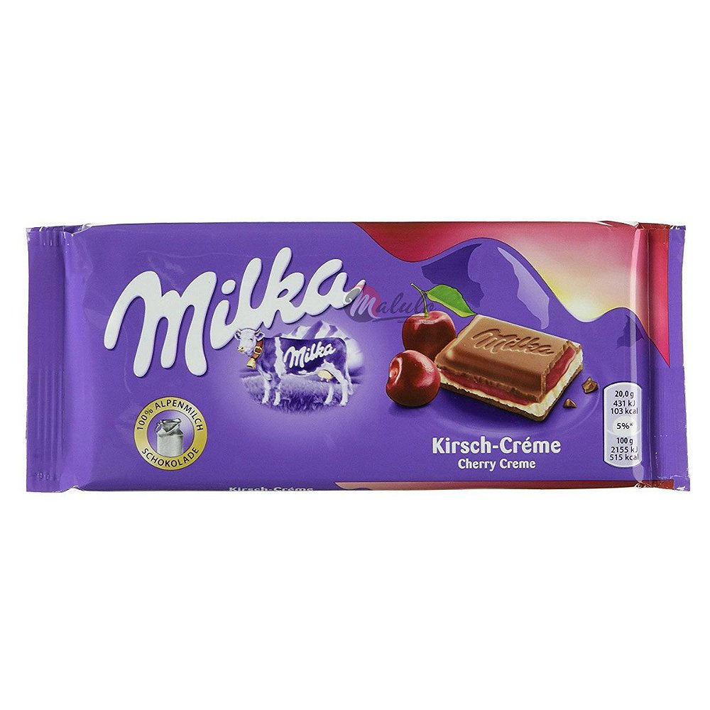 Chocolate Milka Cherry Cream 100g Vencimento 31/08/2020 Malulo Doces