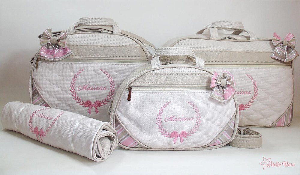 Kit Bolsa Maternidade BRL-01014 - Personalizado - Ateliê Rose | Kits ...