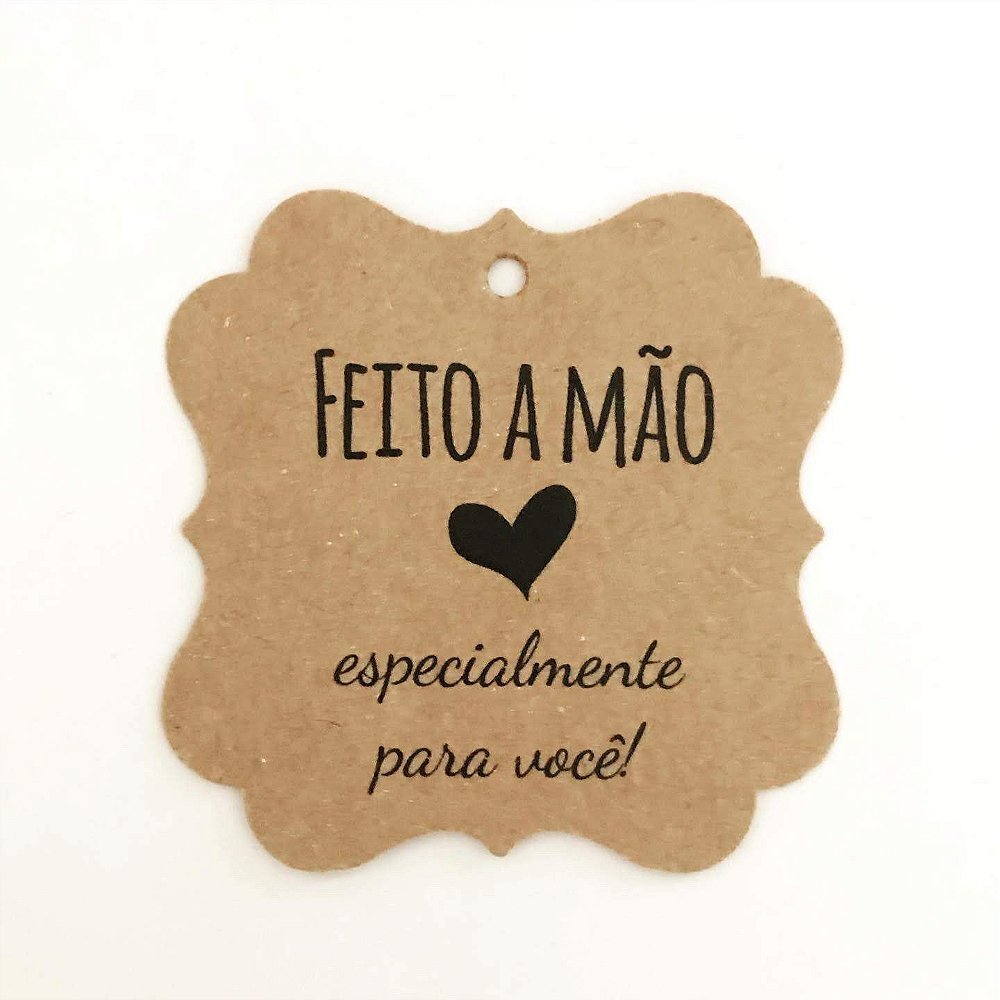 50 Gift Tags Feito a mão especialmente para você - Papelaria ...