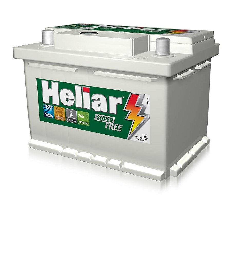 Bateria automotiva Heliar 75 Amperes com 24 meses de Garantia - HF75PD -  MELLO Baterias