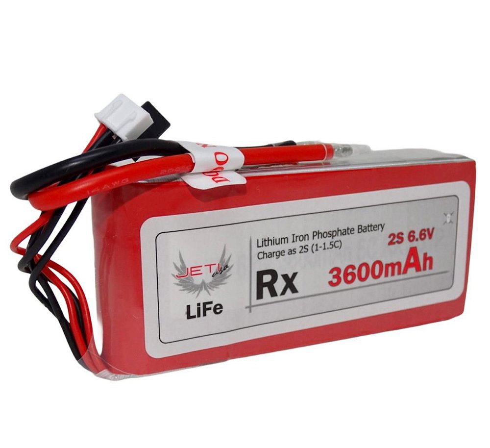 BATERIA JETI LiFe 3600mah 6,6v RECEPTOR RECEIVER BATTERY TM Hobbies Modelismo