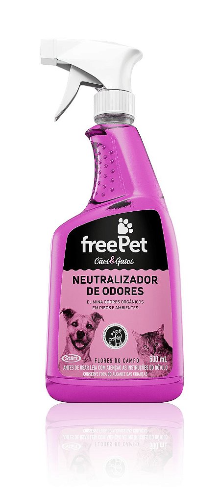 FREE PET NEUTRALIZADOR DE ODORES FLORES DO CAMPO 500ML - Casa Limpa  Produtos de Limpeza