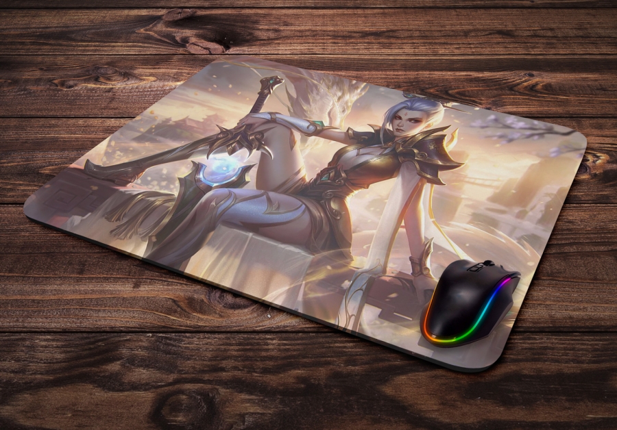 Mouse pad Gamer League Of Legends Riven II Artgeek Loja Nerd de