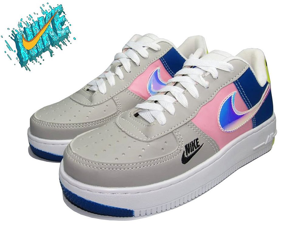 tenis nike azul e rosa