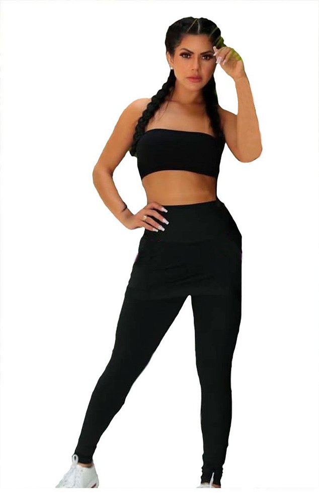 calça legging feminina com saia