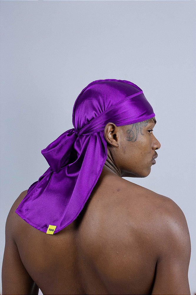 Bandana Durag Cetim Silky Roxa TUG Brasil Original Durags