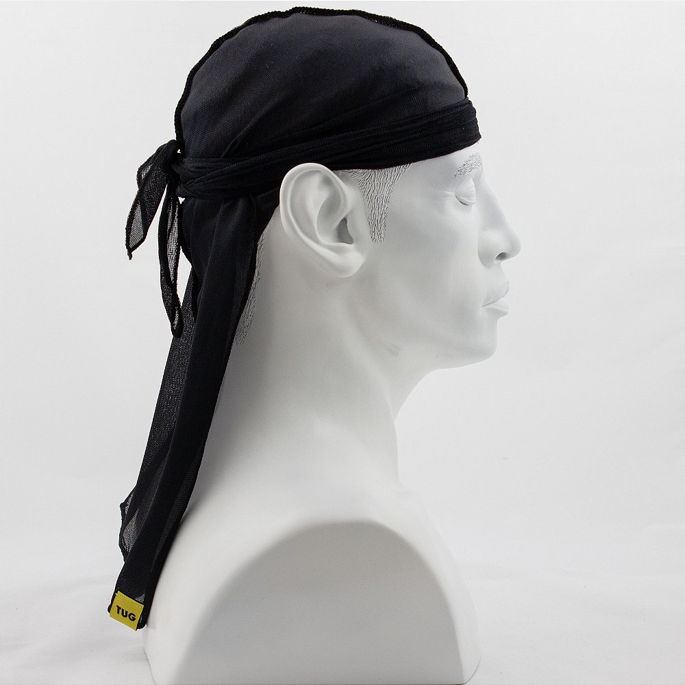 Bandana Durag Tradicional Preta TUG Brasil Original TUG Brasil