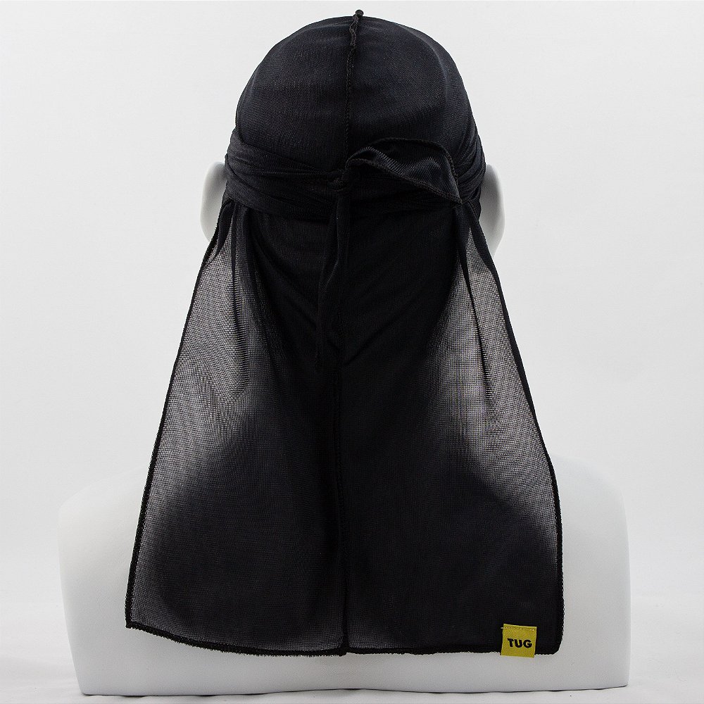 Bandana Durag Tradicional Preta TUG Brasil Original TUG Brasil
