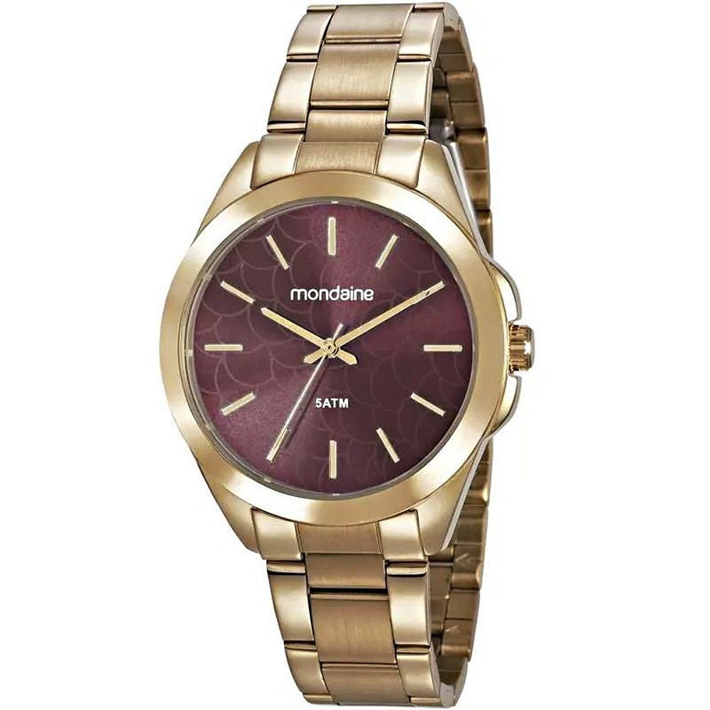 relógio mondaine 5atm dourado feminino