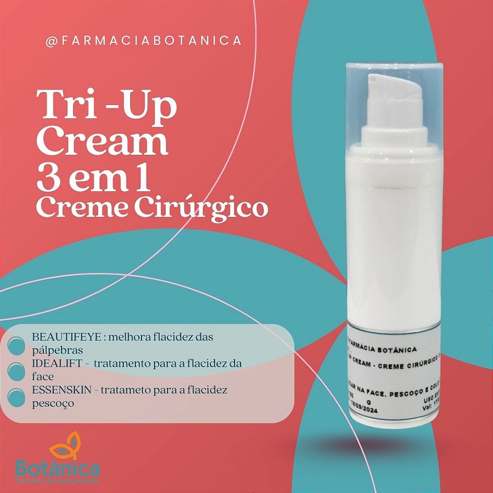 Tri Up 3 em 1 Creme Cirúrgico 30g - Farmácia Botânica - Farmácia